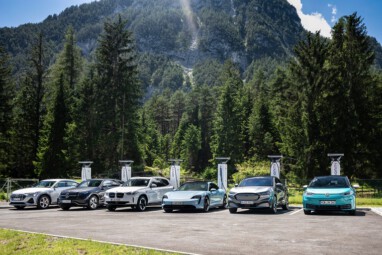 electric vehicles charging at ionity